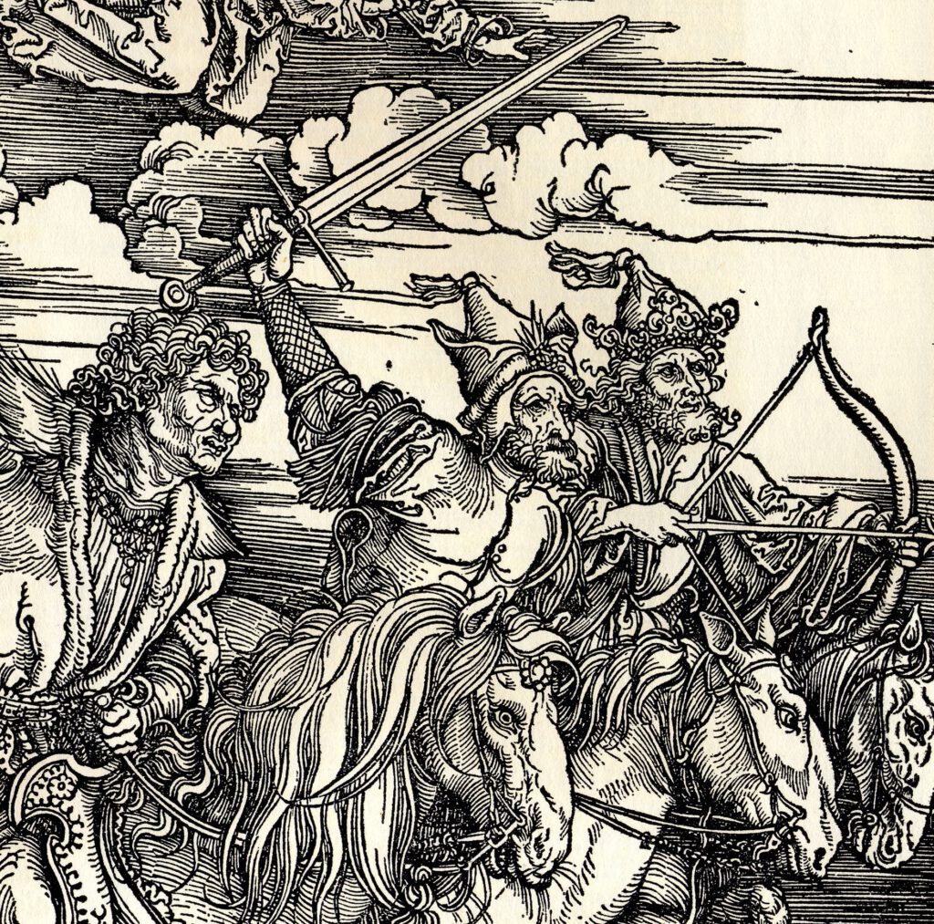 Albrecht Dürer, Die apokalyptischen Reiter (Detail), Holzschnitt, 1511.